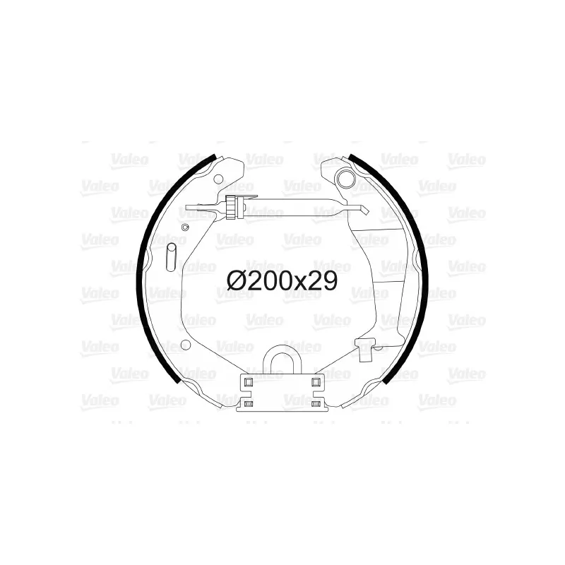 Jeu de mâchoires de frein VALEO 554862