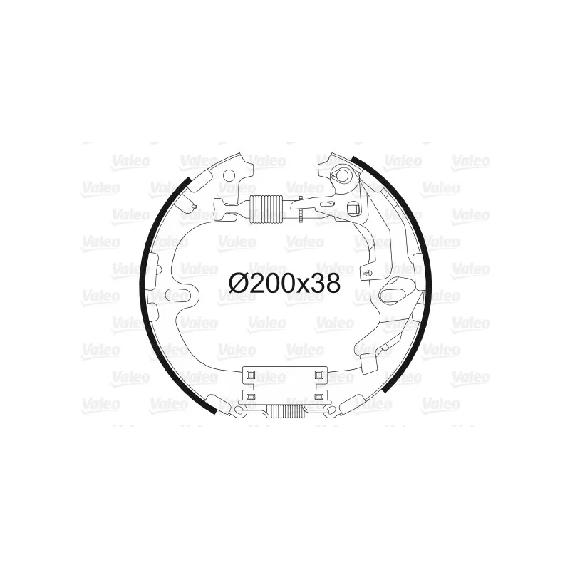 Jeu de mâchoires de frein VALEO 554880