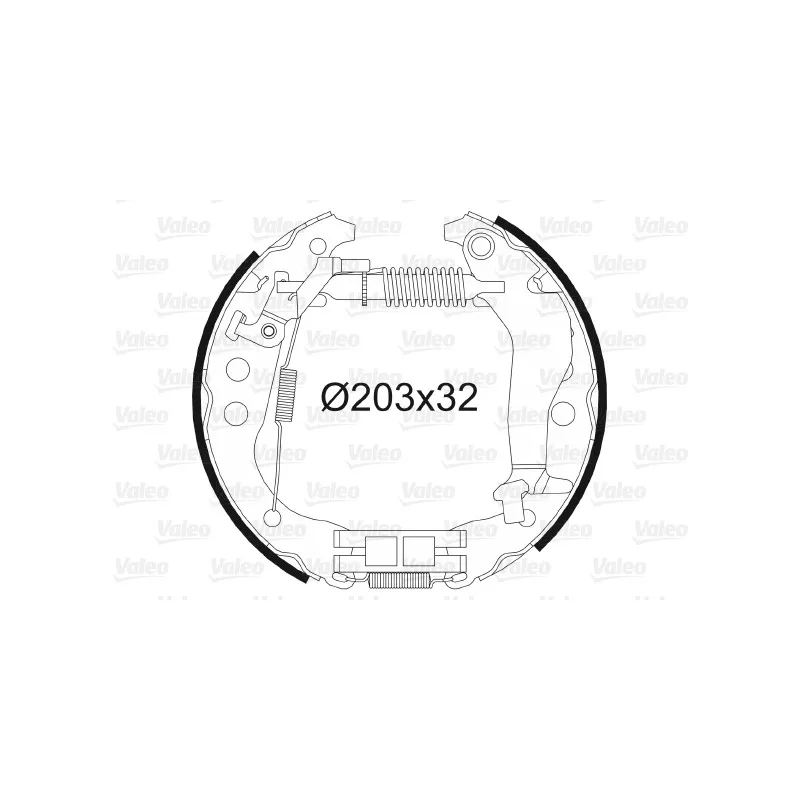 Jeu de mâchoires de frein VALEO 554906