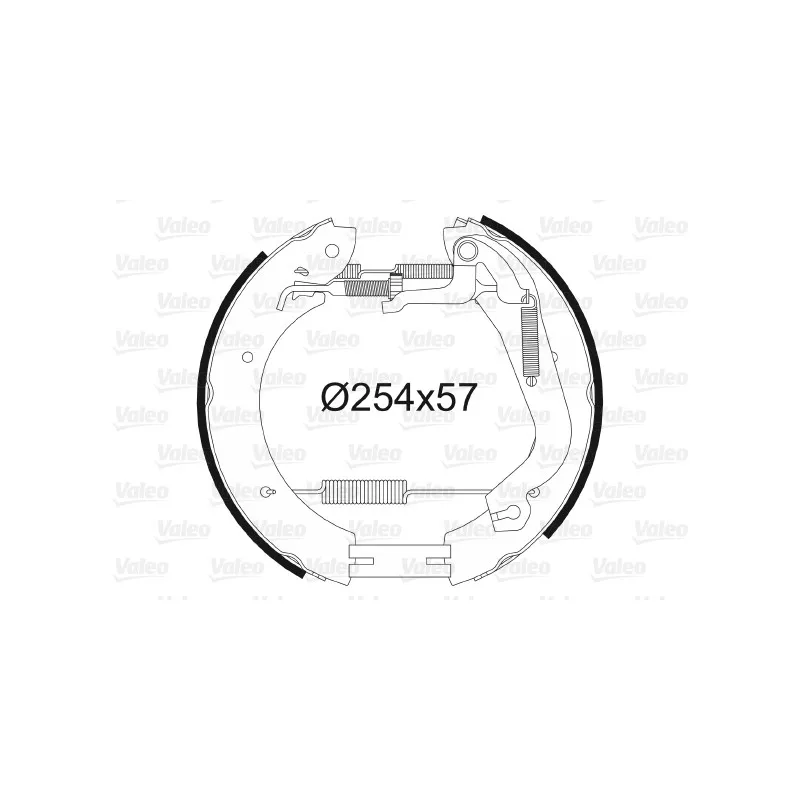 Jeu de mâchoires de frein VALEO 554907