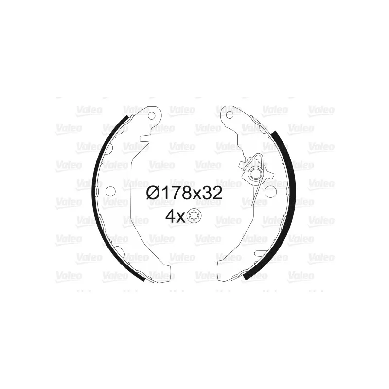 Jeu de mâchoires de frein VALEO 562036