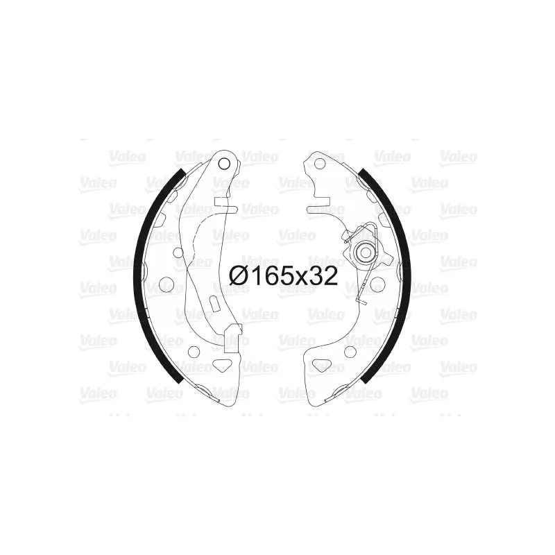 Jeu de mâchoires de frein VALEO 562044