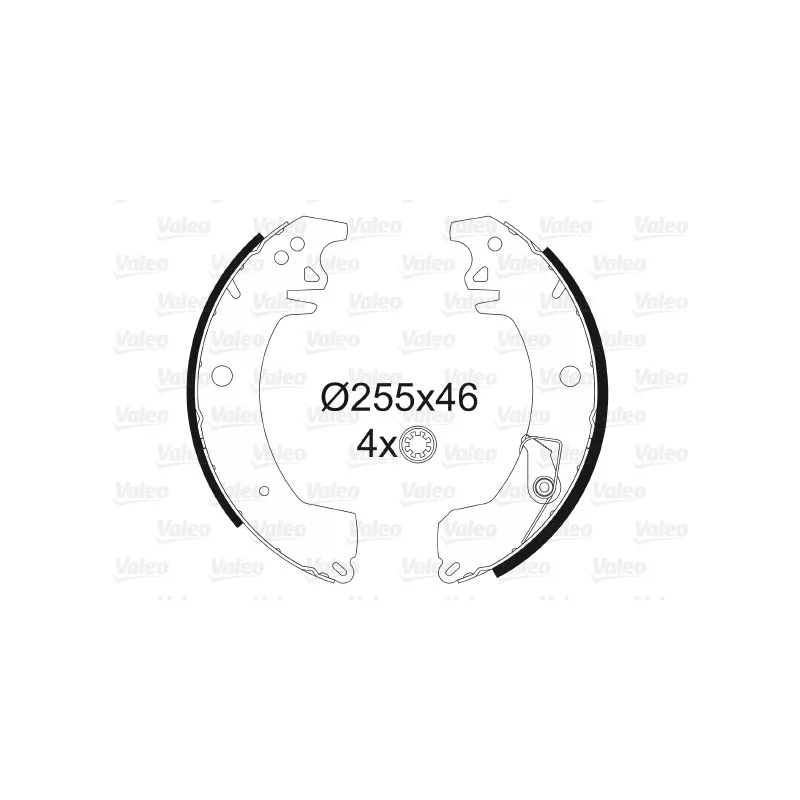 Jeu de mâchoires de frein VALEO 562045