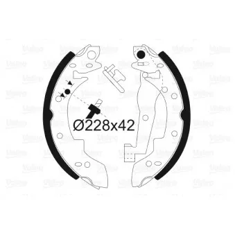 Jeu de mâchoires de frein VALEO 562074