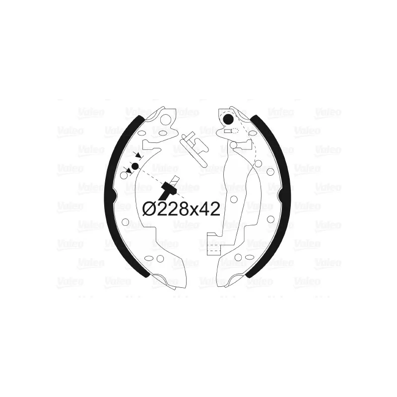 Jeu de mâchoires de frein VALEO 562074