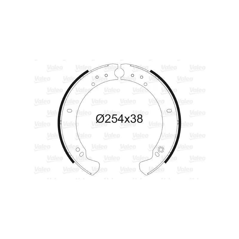 Jeu de mâchoires de frein VALEO 562090