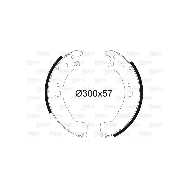 Jeu de mâchoires de frein VALEO 562106