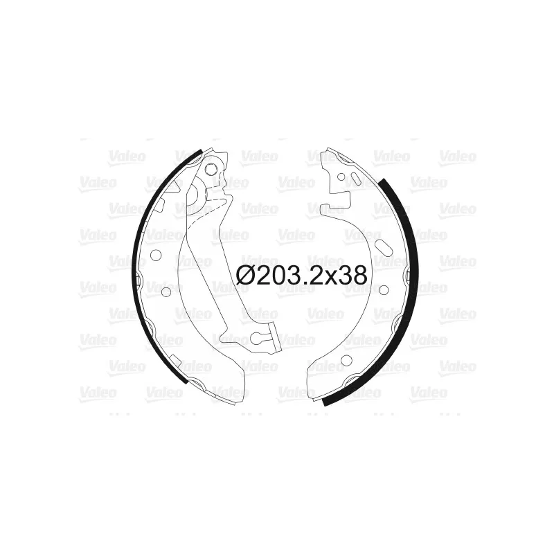 Jeu de mâchoires de frein VALEO 562580