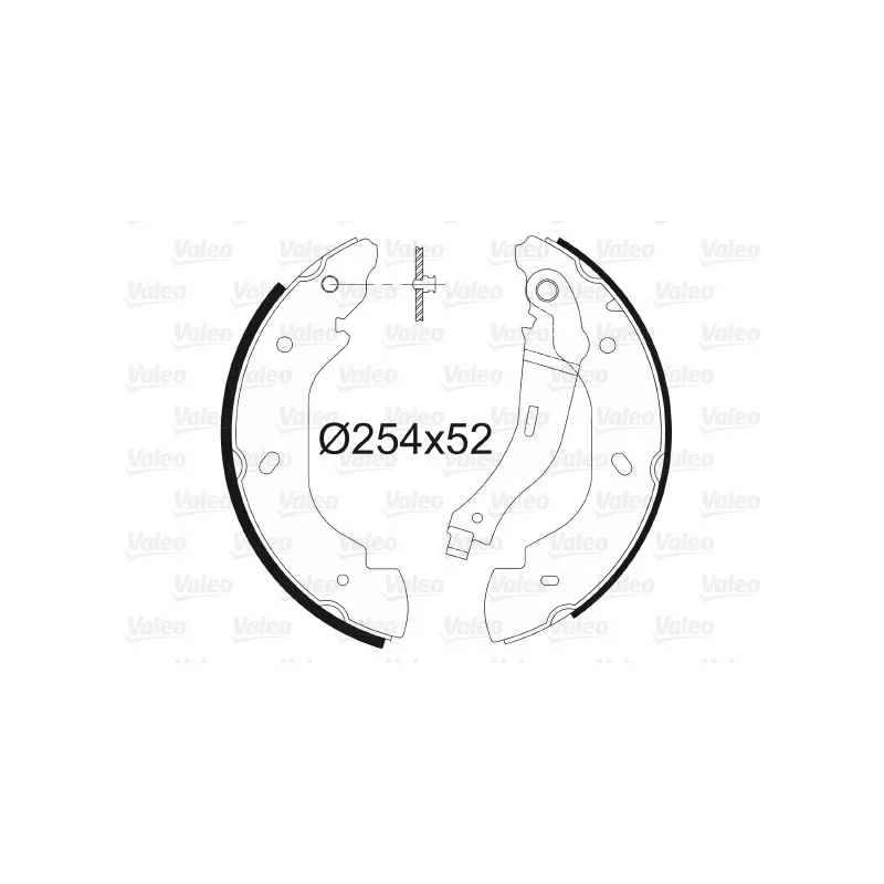 Jeu de mâchoires de frein VALEO 564023
