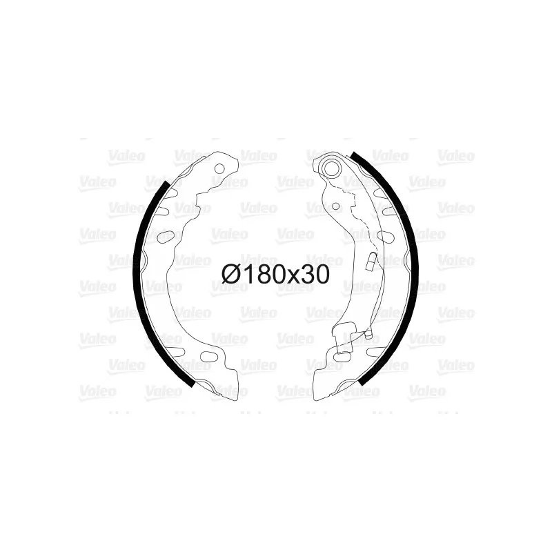 Jeu de mâchoires de frein VALEO 564082