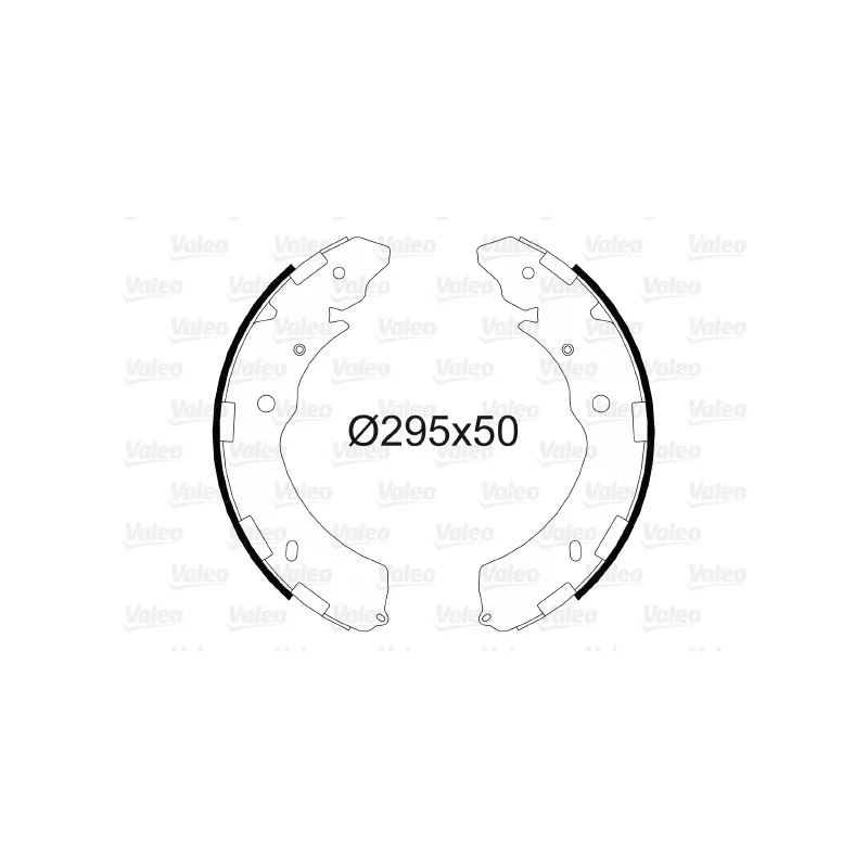 Jeu de mâchoires de frein VALEO 564098