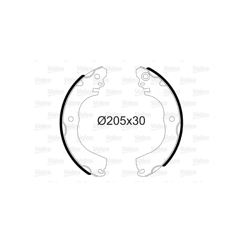 Jeu de mâchoires de frein VALEO 564202
