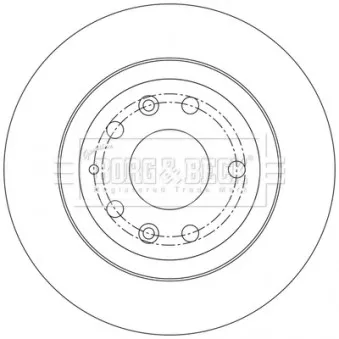 Jeu de 2 disques de frein arrière BORG & BECK BBD5567