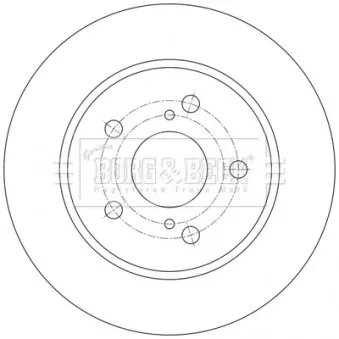Jeu de 2 disques de frein arrière BORG & BECK BBD5585