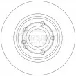 Jeu de 2 disques de frein arrière BORG & BECK BBD5617 - Visuel 1