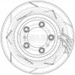 Disque de frein arrière gauche BORG & BECK BBD6141S - Visuel 1