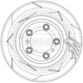 Disque de frein arrière gauche BORG & BECK BBD6141S