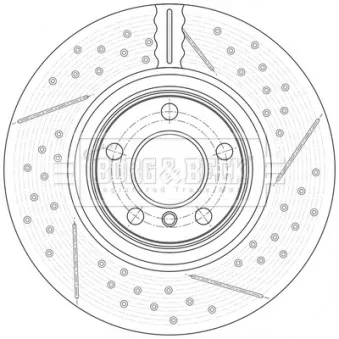 Jeu de 2 disques de frein arrière BORG & BECK BBD6169S