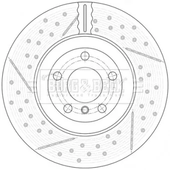 Jeu de 2 disques de frein arrière BORG & BECK BBD6171S