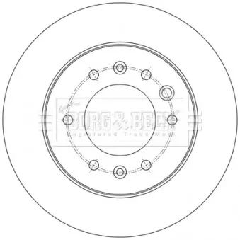 Jeu de 2 disques de frein arrière BORG & BECK BBD6219S