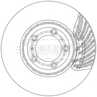 Disque de frein avant gauche BORG & BECK BBD6226S