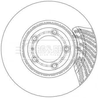 Disque de frein avant droit BORG & BECK BBD6227S