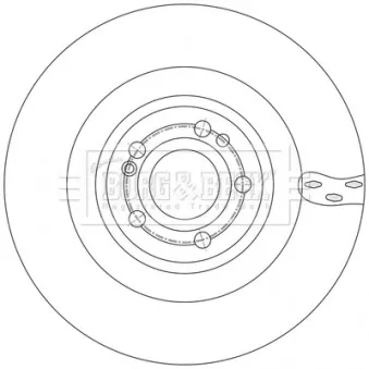 Jeu de 2 disques de frein arrière BORG & BECK BBD6252S
