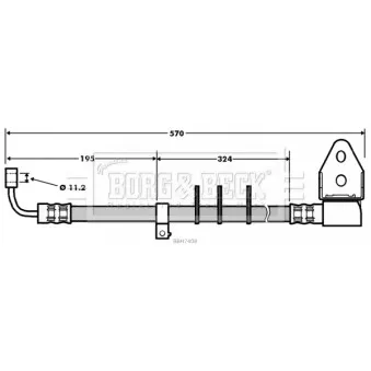 Flexible de frein BORG & BECK BBH7408