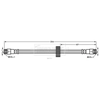 Flexible de frein BORG & BECK BBH7570
