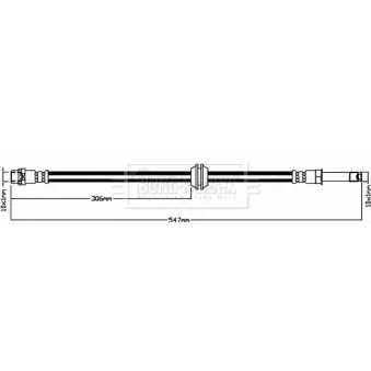 Flexible de frein BORG & BECK BBH8414