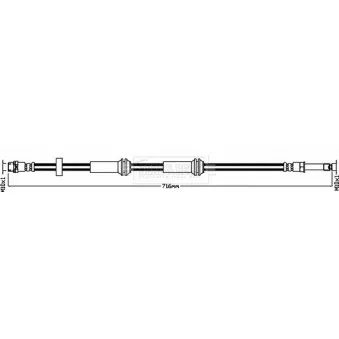 Flexible de frein BORG & BECK BBH8616