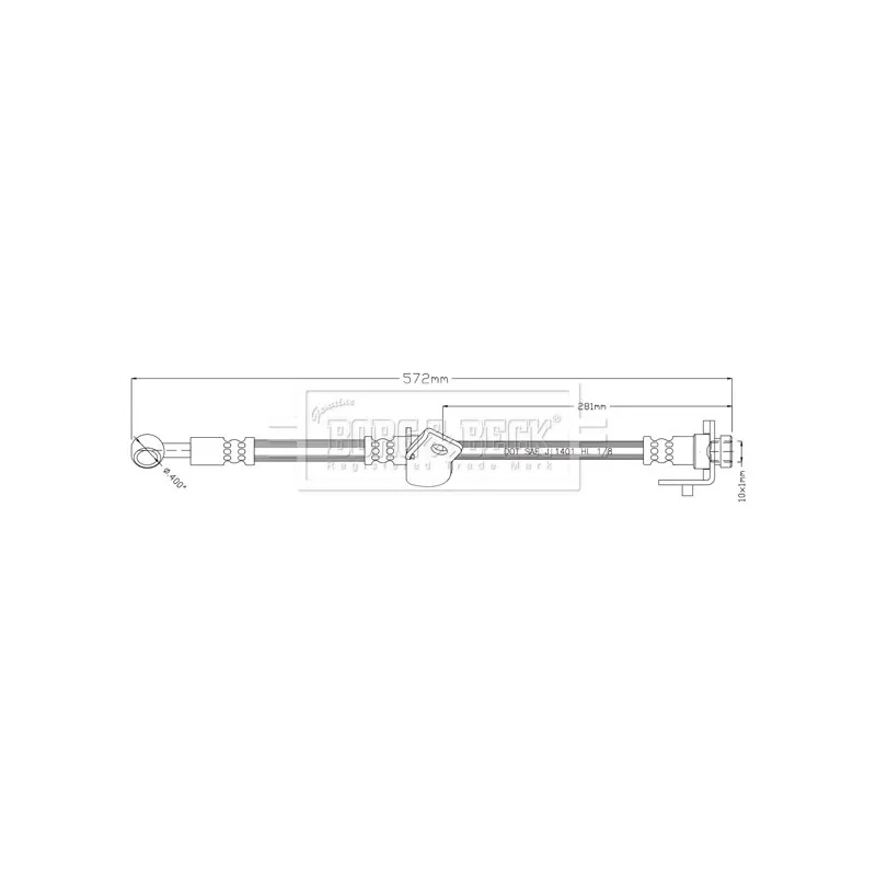 Flexible de frein BORG & BECK BBH8900