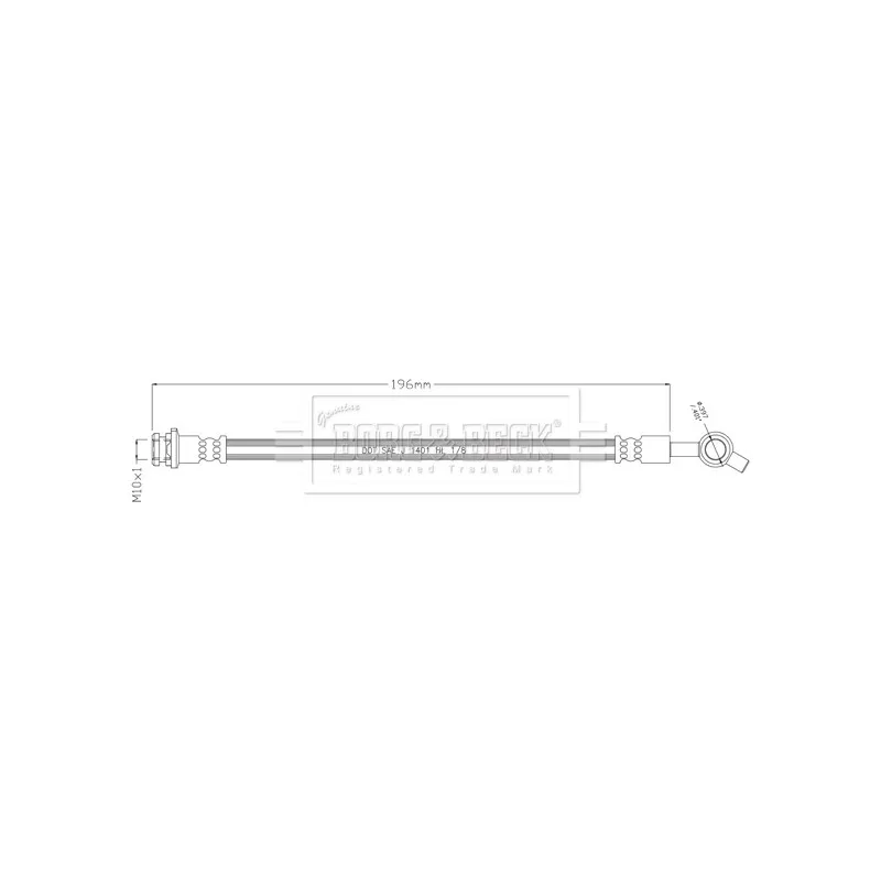 Flexible de frein BORG & BECK BBH8909