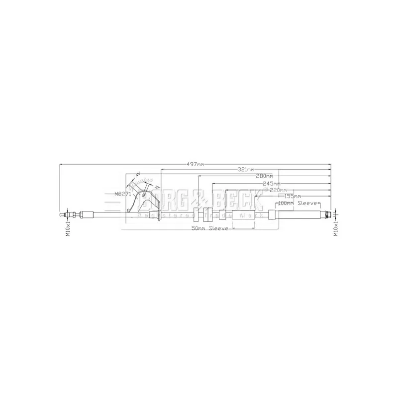 Flexible de frein BORG & BECK BBH8921
