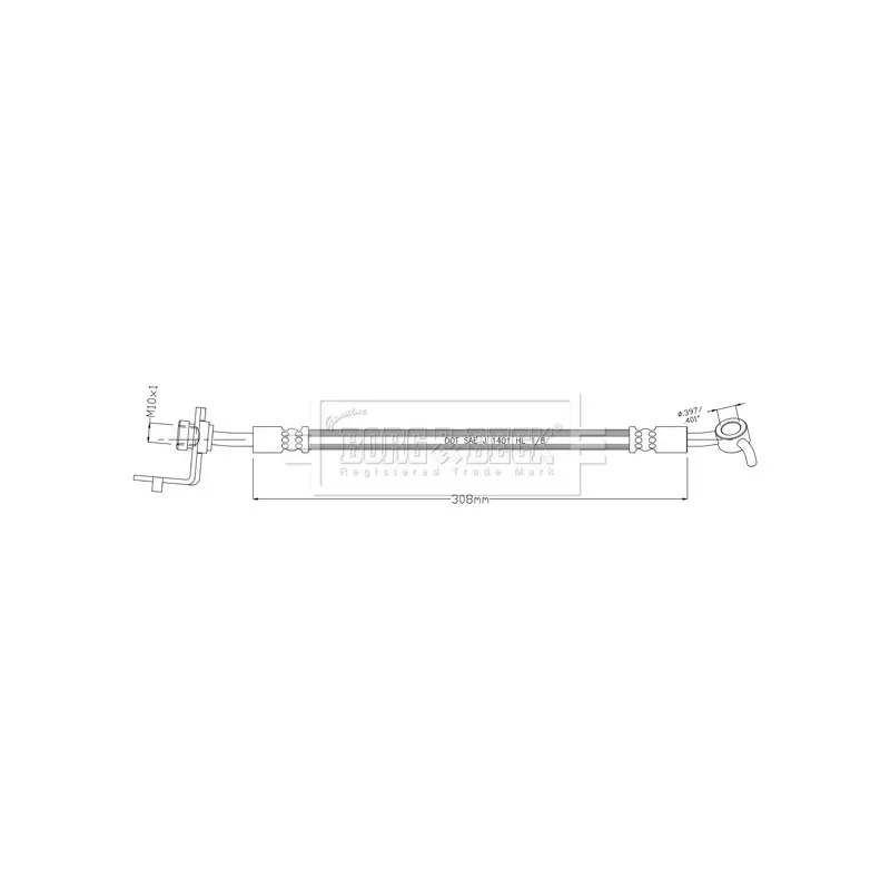 Flexible de frein BORG & BECK BBH8928