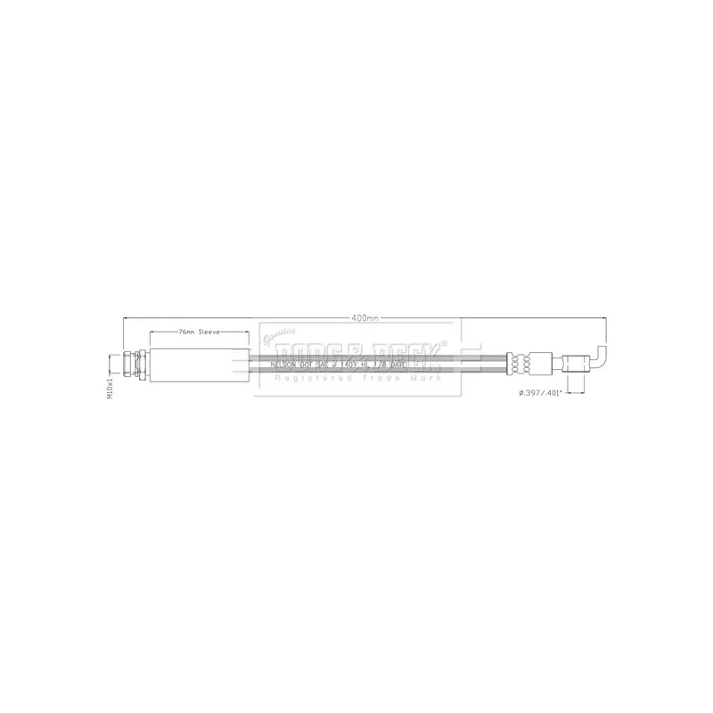 Flexible de frein BORG & BECK BBH8931