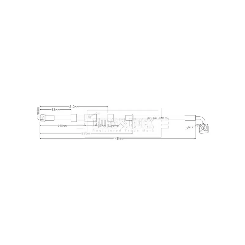 Flexible de frein BORG & BECK BBH8939
