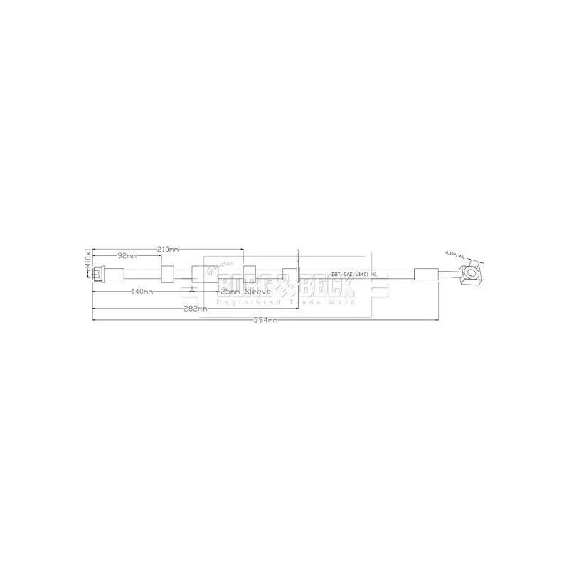 Flexible de frein BORG & BECK BBH8940