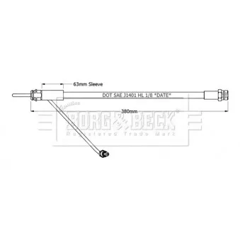 Flexible de frein BORG & BECK BBH8942