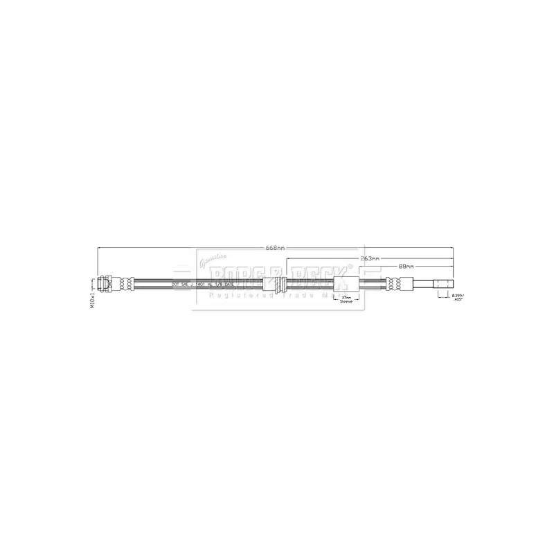 Flexible de frein BORG & BECK BBH8946