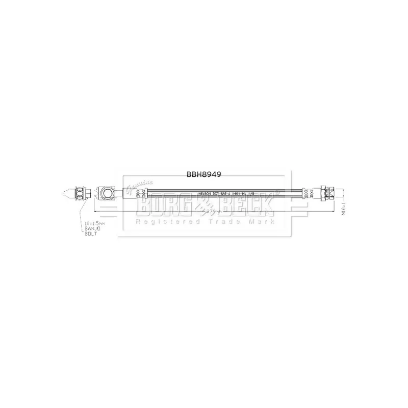 Flexible de frein BORG & BECK BBH8949