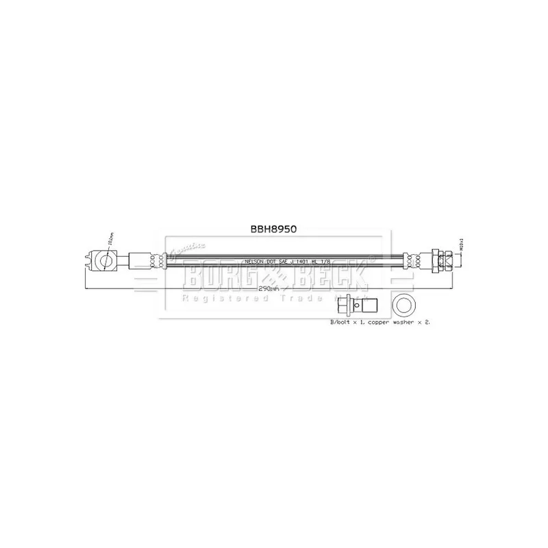 Flexible de frein BORG & BECK BBH8950