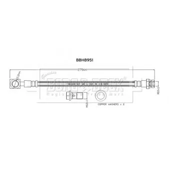 Flexible de frein BORG & BECK BBH8951
