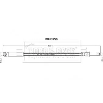 Flexible de frein BORG & BECK BBH8958