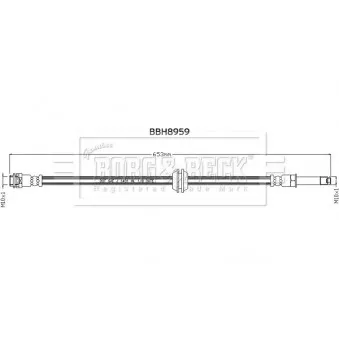 Flexible de frein BORG & BECK BBH8959