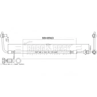 Flexible de frein BORG & BECK BBH8963