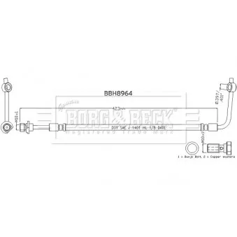 Flexible de frein BORG & BECK BBH8964