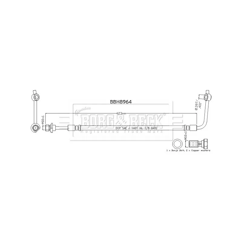 Flexible de frein BORG & BECK BBH8964