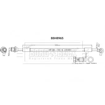 Flexible de frein BORG & BECK BBH8965