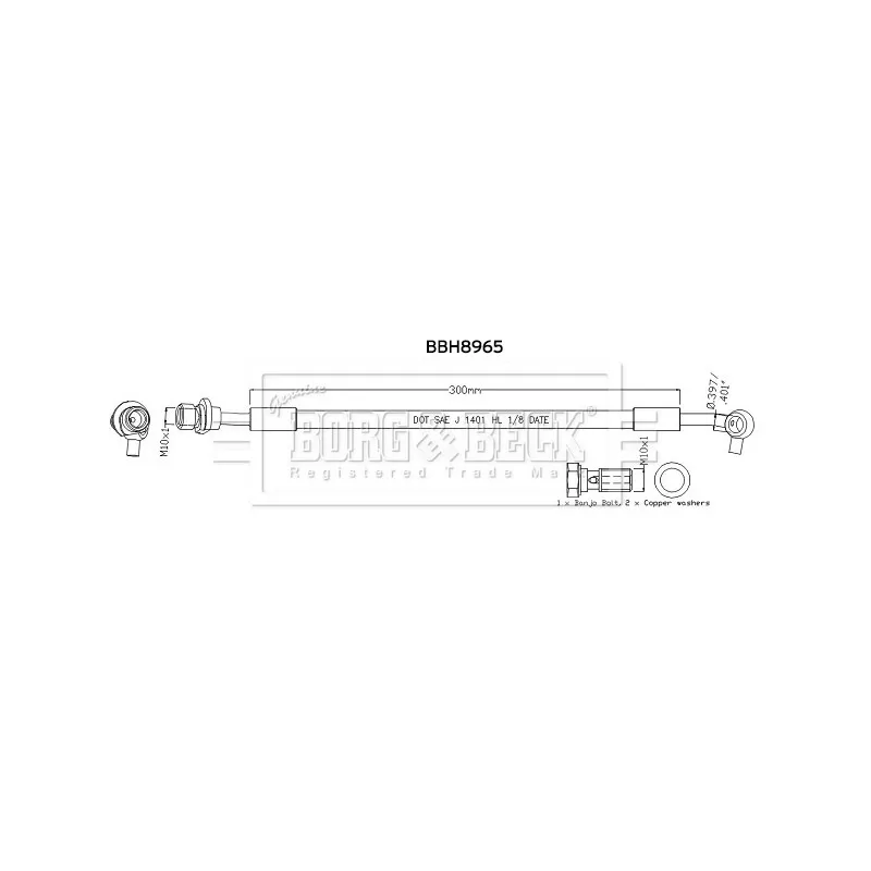 Flexible de frein BORG & BECK BBH8965